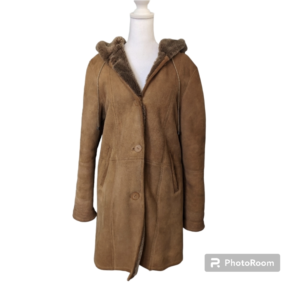 Aston New York Leather Suede Shearling Jacket